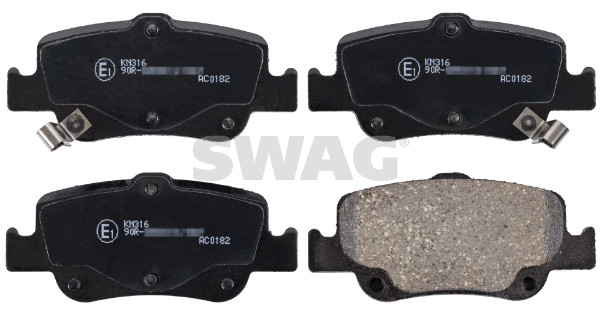 Kit pastiglie freno, Freno a disco - 33 10 7531 SWAG